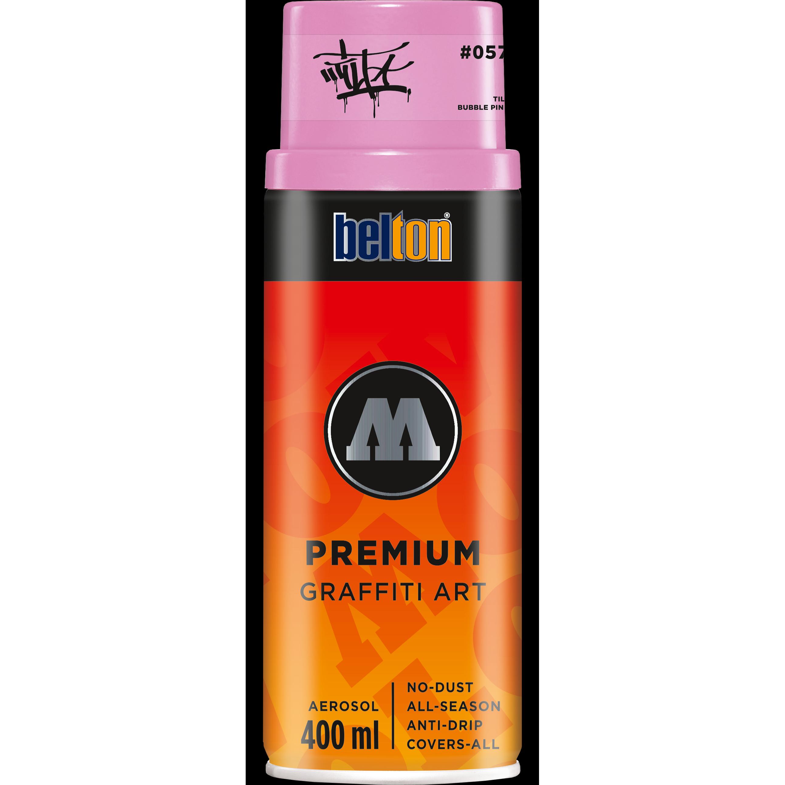 Molotow, Künstlerfarbe + Bastelfarbe, Sprühdose Belton PREMIUM Graffiti Art (TILT bubble pink, 400 ml)