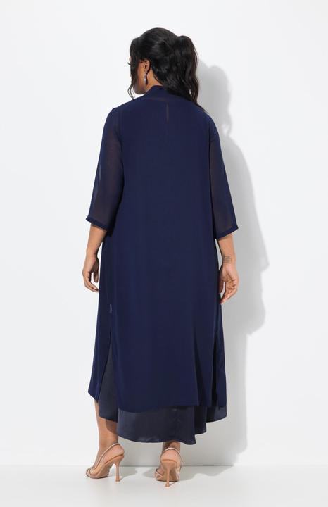 Produktbild Ulla Popken Chiffonjacke, Schalkragen, lange, offene Form, 3/4-Ärmel (46, 48)