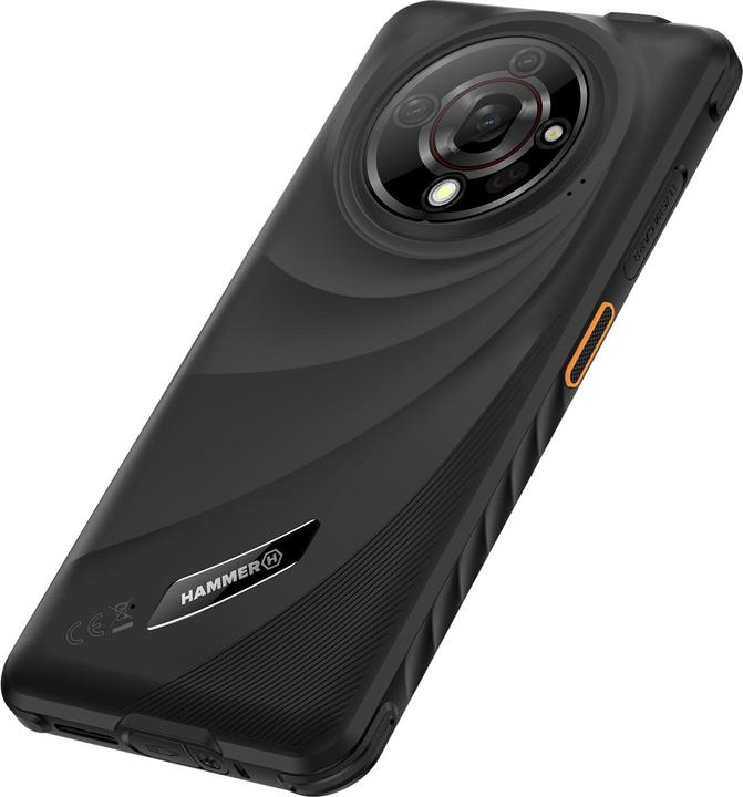 Image du produit Hammer Stossfestes Android 14 Smartphone 6,56" Akku 6050mAh (128 Go, Noir, 6.56", Double SIM, 4G)