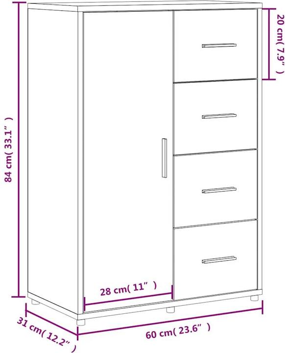 Image du produit vidaXL Sideboard (60 x 31 x 84 cm)