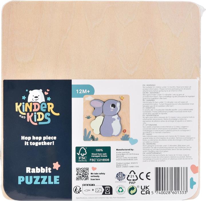 Produktbild Kinder and Kids - Jigsaw Puzzle, Rabbit (K50573)