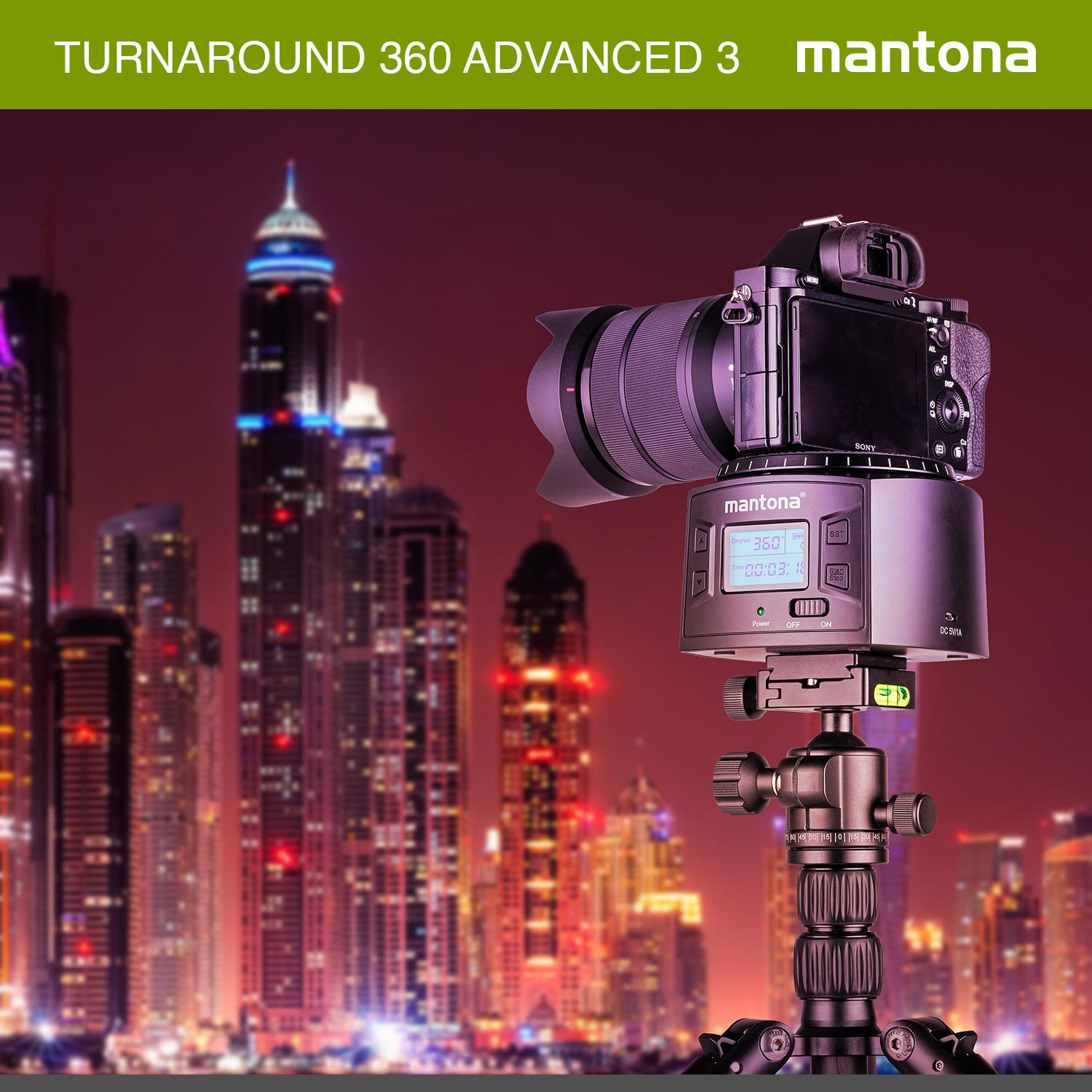 Thumbnail - mantona Turnaround 360 Advanced 3 (Panoramakopf), Stativkopf, Schwarz