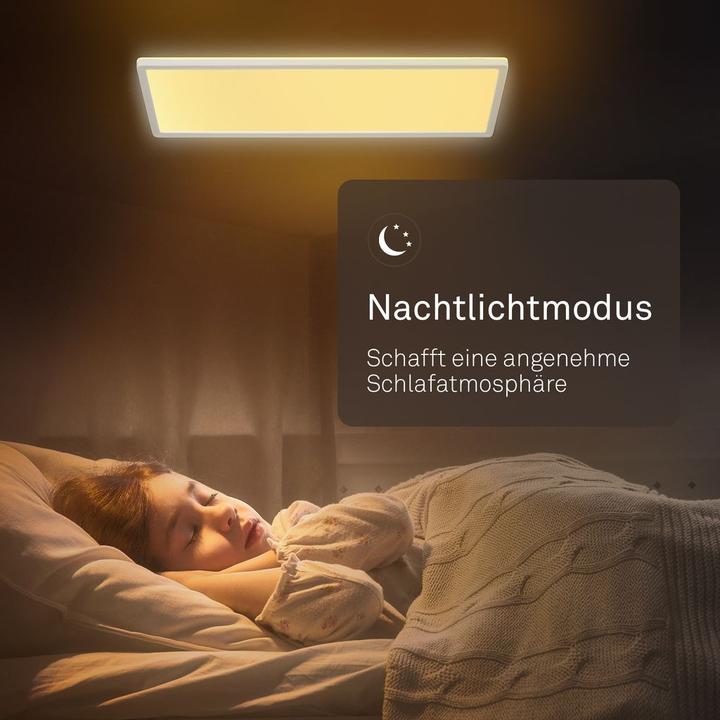 Actual product image B.K.Licht SHALLOW ultraflaches LED Panel, IP44, weiss, 580x200 (3000 lm)