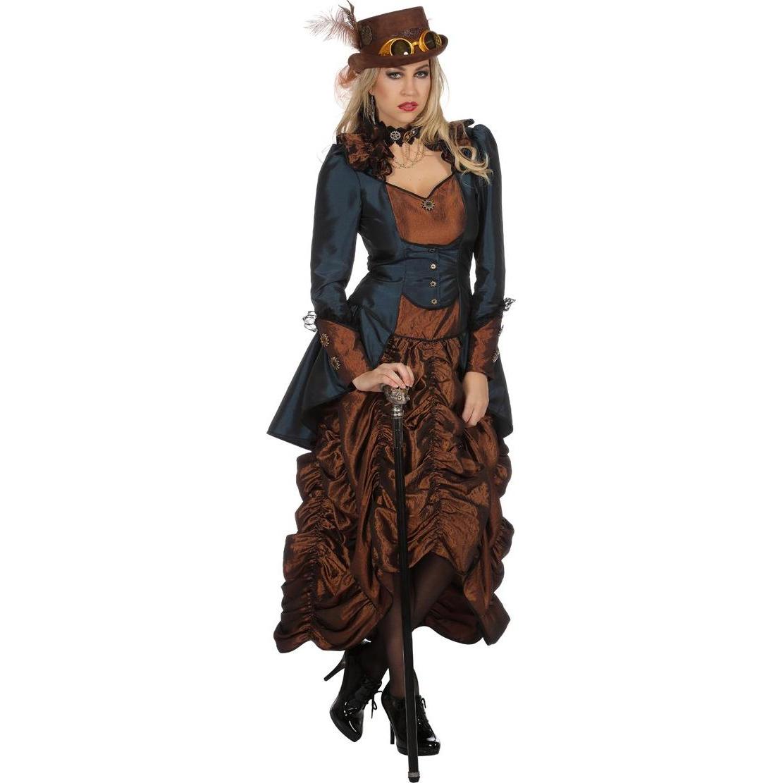 Metamorph Steampunk Kleid Copper Blue (38)