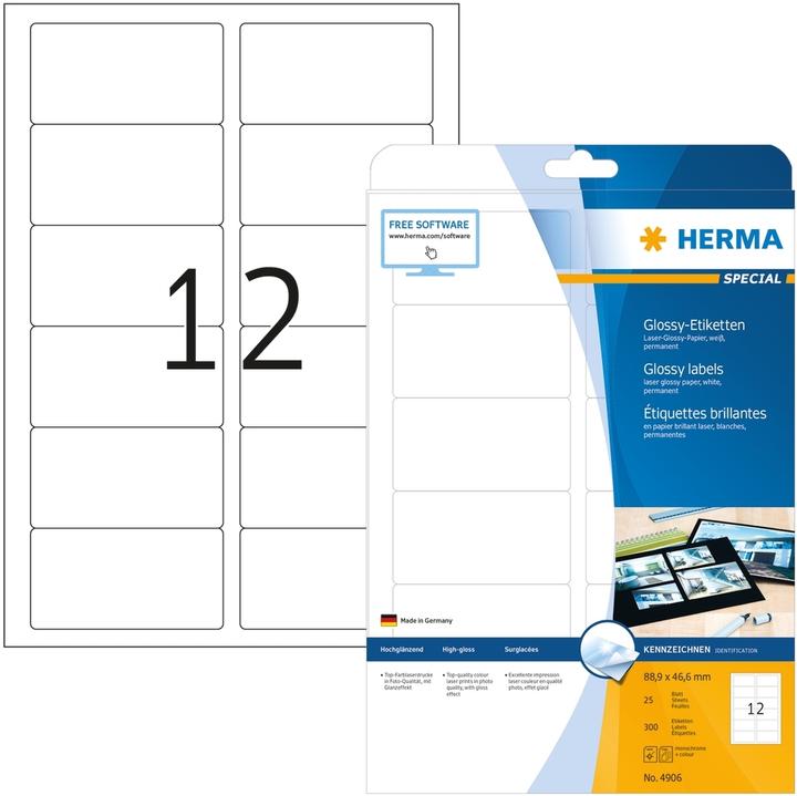 Produktbild HERMA Hochglanz Etiketten A4