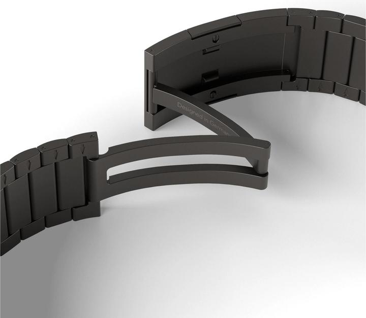 Produktbild Vonmählen Titan Gliederarmband Pro für Apple Watch 44/45/46/49mm, schwarz (316L-Edelstahl)