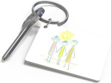 Actual product image Pikkii DIY Keychain Set - Children's Drawing