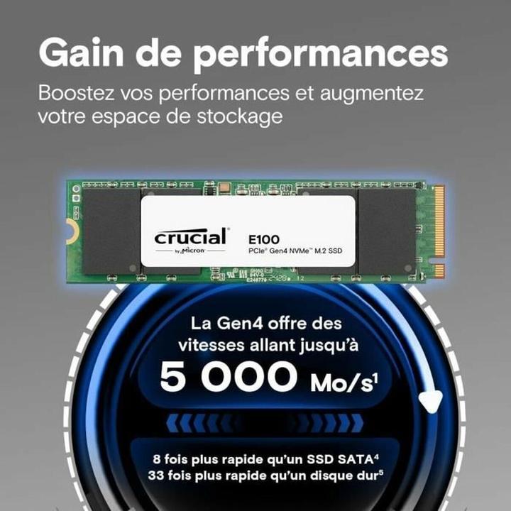 Image du produit Crucial E100 (480 Go, M.2, M.2 2280)