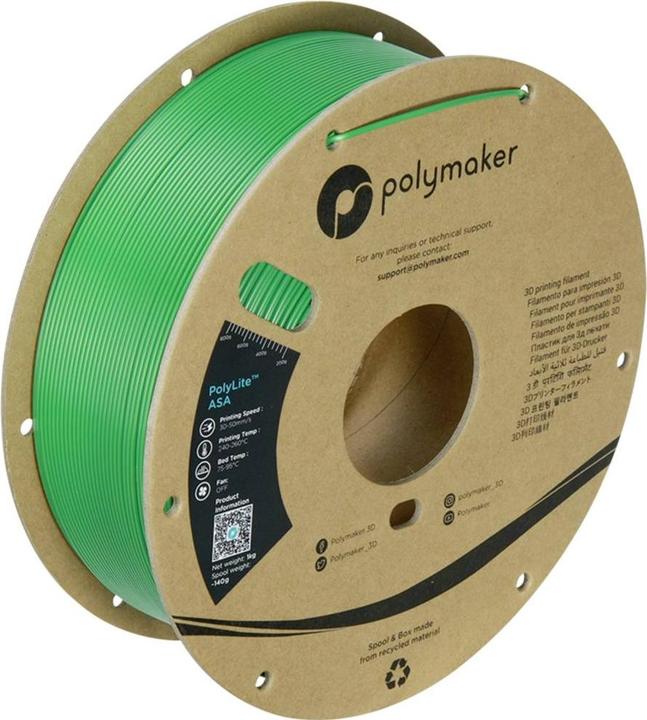 Produktbild Polymaker PolyLite ASA Grün 1,75 mm 1000 g (ASA, 1.75 mm, 1000 g)