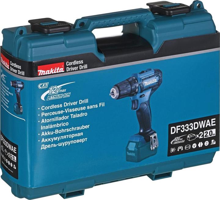 Actual product image Makita Cordless drill driver DF333DWAE 10.8V 2x2.0Ah (Rechargeable battery operated)