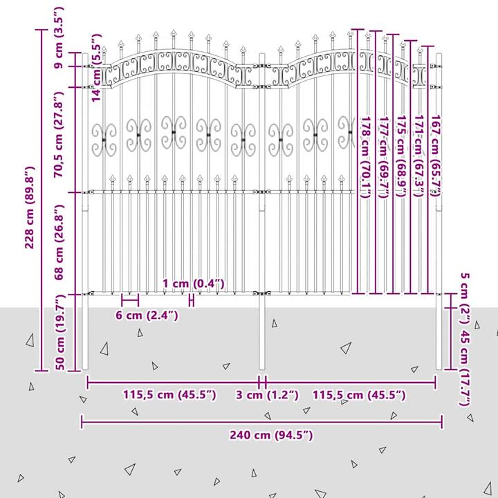 Produktbild vidaXL Gartenzaun