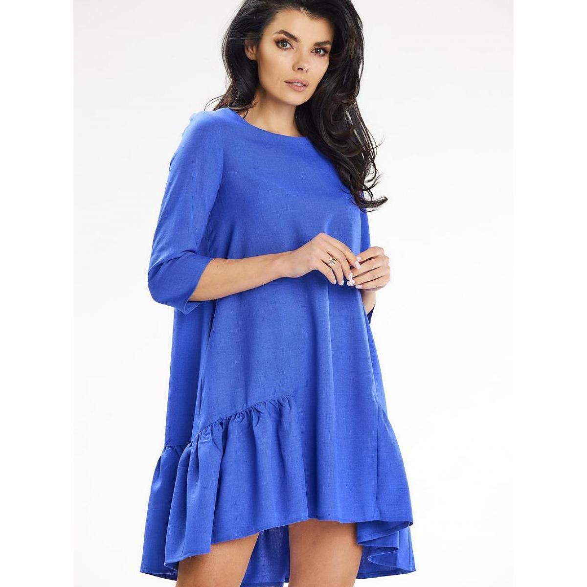 Awama, Damen, Kleider, Alltagskleid model, Blau, (L, XL)
