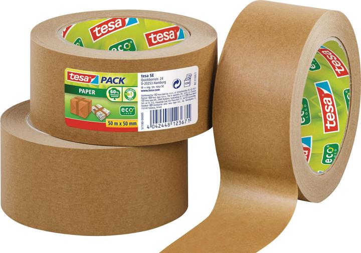 Produktbild tesa 6x tesapack PAPER ecoLogo Packband (50 mm)