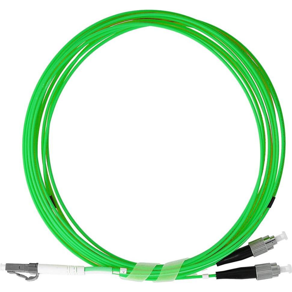 BlueOptics Cavo patch in fibra ottica duplex LC-FC multimodale OM5 da 3 metri (3 m), Cavo di rete