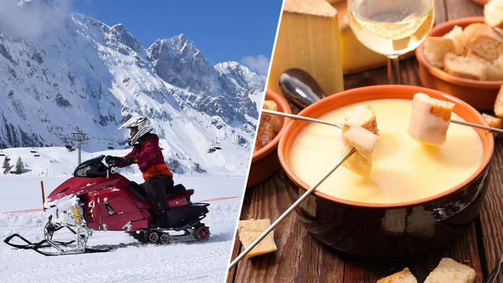 Produktbild Gutschein, Schneetöff & Fondue für 2 (2 Pers.)