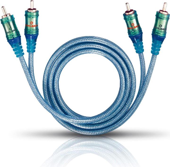 Actual product image Oehlbach Audio connection cable NF Cinch cable ICE BLUE, 1 m (1 m, Cinch)