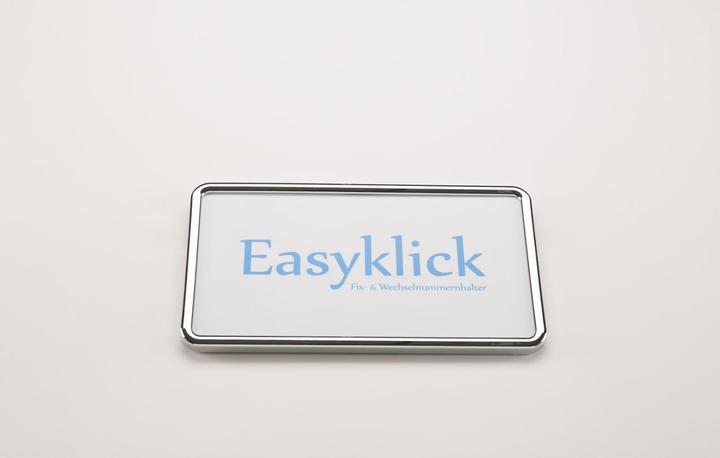 Image du produit Easyklick Cadre de numérotation vertical 16x30 UNIQUEMENT arrière chromé (Arrière, Format portrait)