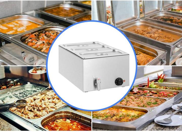 Immagine prodotto No Name 3207222 Scaldabuffet 4,5 l 600 W in acciaio inox