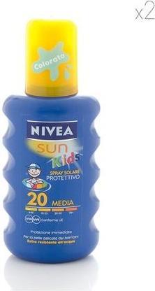 Immagine prodotto NIVEA Sun Kids Spray solare colorato nutriente SPF 20 200ml (Spray solare, SPF 20, 1 ml, 199.58 g)