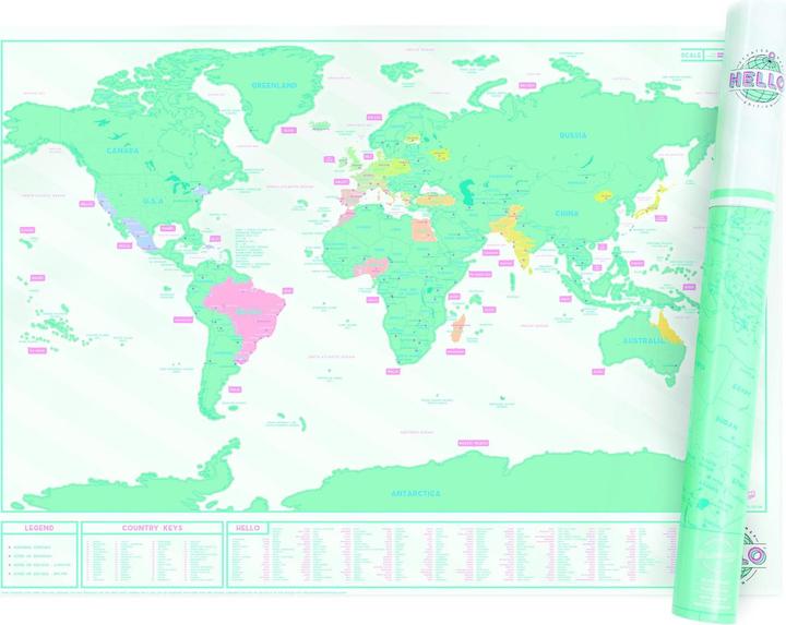 Produktbild Luckies Scratch Map Hello Edition (82 x 60 cm)
