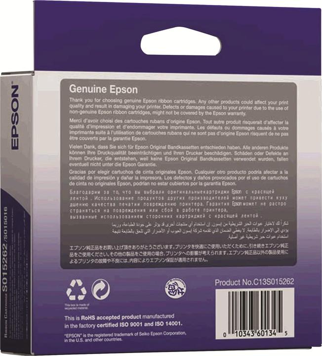 Immagine prodotto Epson S015262, Gewebefarbband