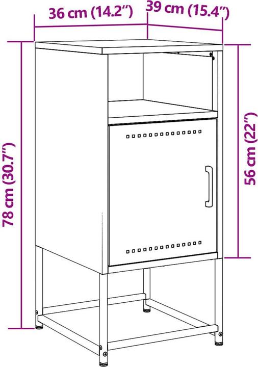 Image du produit vidaXL Nachttisch (36 x 39 x 78 cm)
