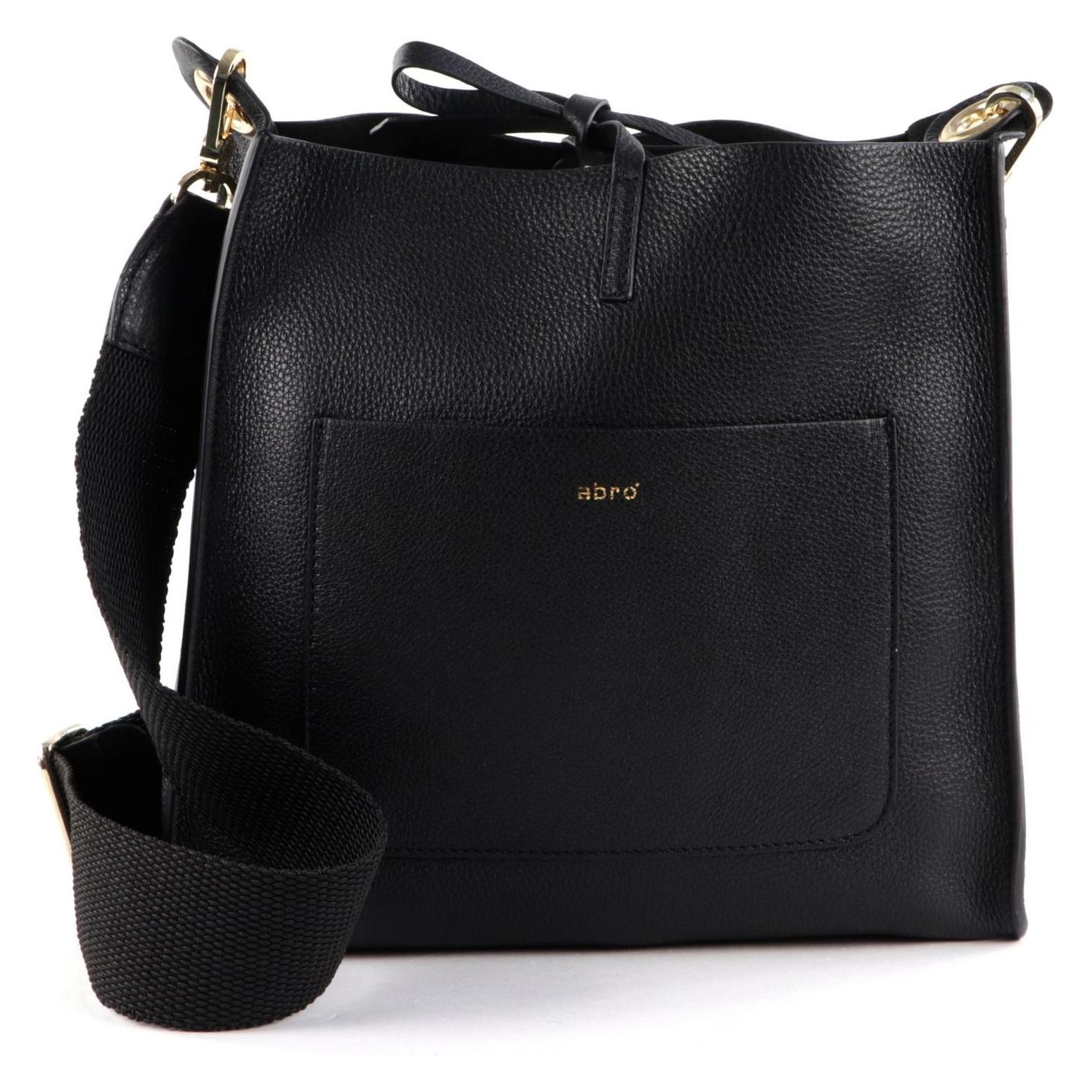 Abro, Damen, Handtasche, Leather Dalia Crossbody Bag Raquel, Schwarz