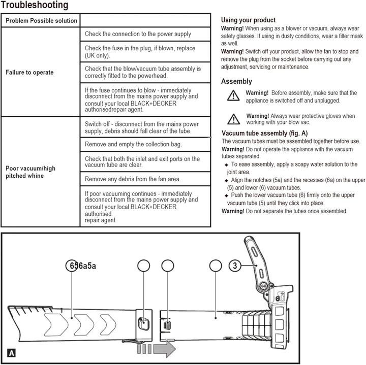 Actual product image Black & Decker BEBLV301 (Electrical connection, Leaf blower, Leaf vacuums, Vacuum cleaners & blowers)