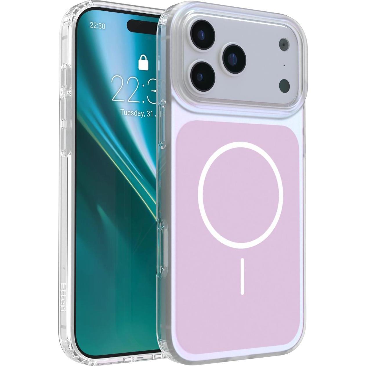 Etteri Hidden Pearl case for iPhone 17 Pro Max 6,9" pink (Apple iPhone 17 Pro Max), Cover smartphone, Pink