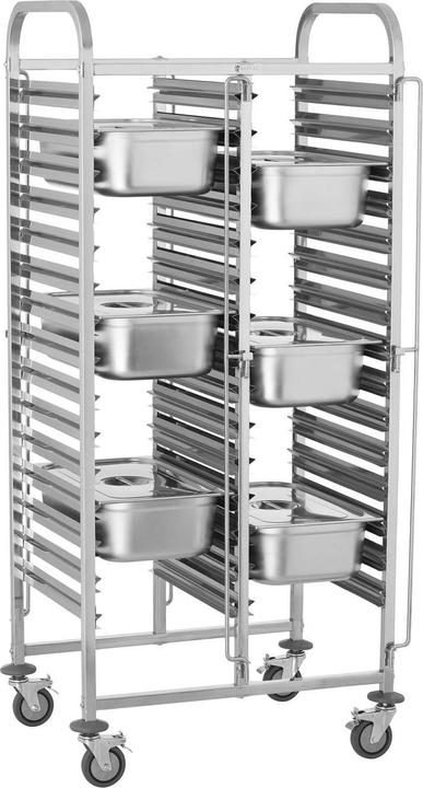 Royal Catering Tablettwagen Transportwagen Abräumwagen Regalwagen Stikkenwagen 30 GN Einschübe