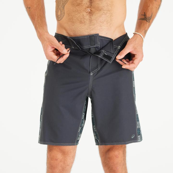 Produktbild Olaian Boardshorts Herren lang 500 Arch Taow 19" schwarz (40)