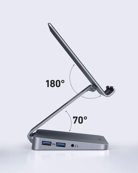 Produktbild Anker 551 USB-C Hub (8-in-1, iPad/Tablet Stand ) - Gray (USB-C, 8 Ports)