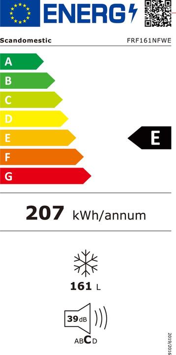 Energie-Label Scandomestic FRF161NFWE (Freistehend, 161 l)