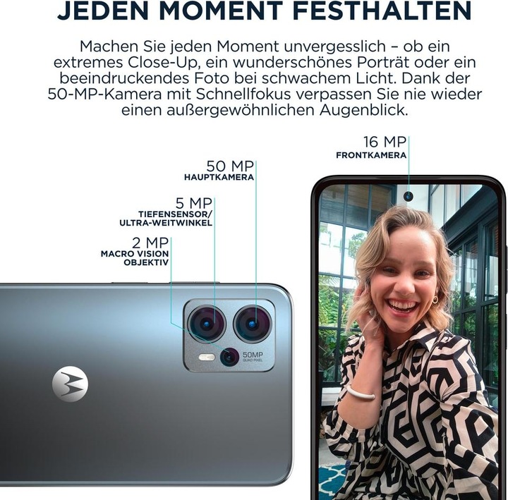 Productafbeelding Motorola Moto G23 (128 GB, Matte Houtskool, 6.50", Dubbele SIM, 50 Mpx, 4G)