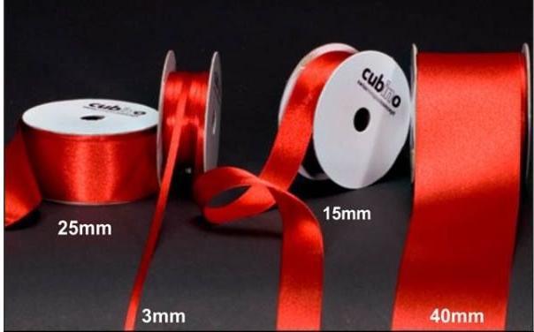 Produktbild Spyk Satinband Cubino 2082.039 25mmx4m schwarz (Geschenkband, 1 x)