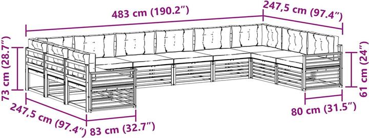 Produktbild vidaXL Outdoor-Sofa