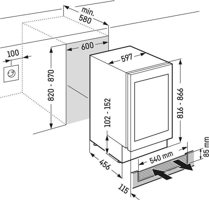 Produktbild Liebherr Liebherr-Unterbaubarer Weintemperierschrank-UWTgb 1682-26-091609651