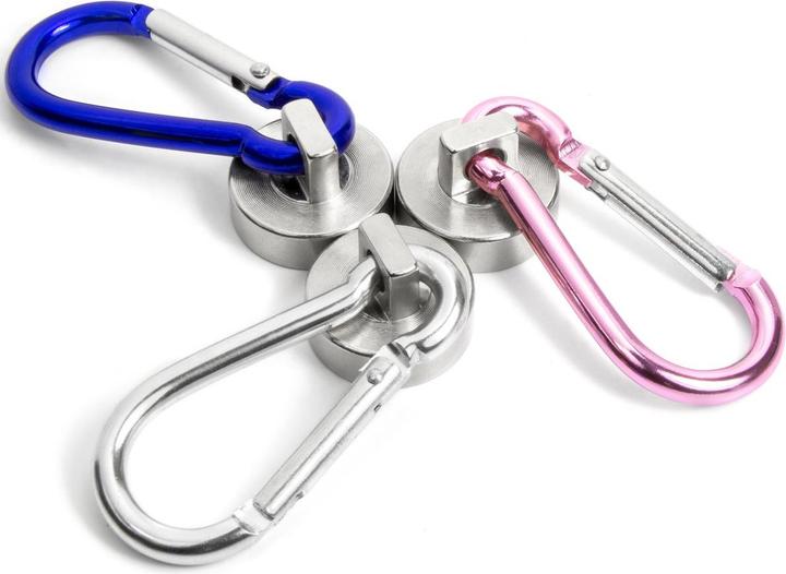 Produktbild Supermagnete Topfmagnet mit Karabiner (2x)