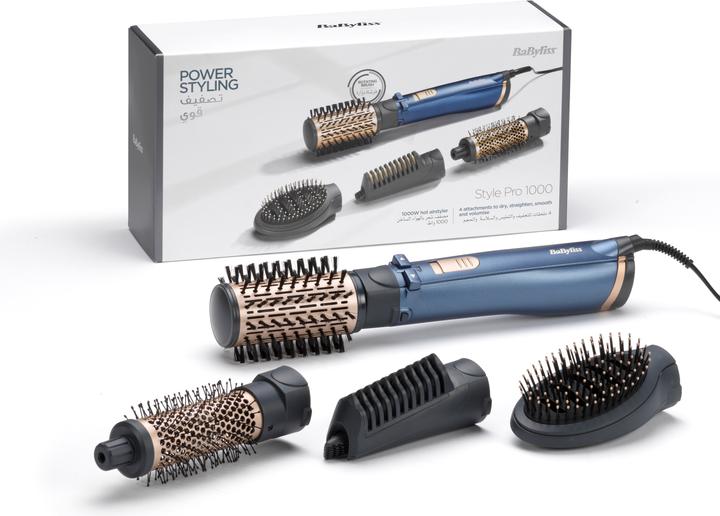 Productafbeelding BaByliss Style Pro 1000 AS965E Fhnborstel - 4 Multistyler opzetstukken - Volume/Steilen/Fhnen - Coolshot - 10