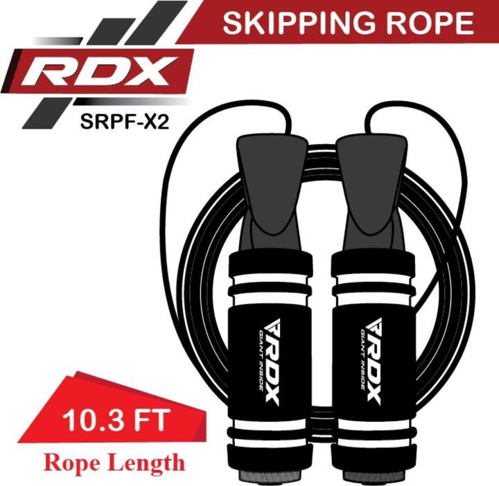 Produktbild Rdx X2 Verstellbares 3m10 Anti-Rutsch Memory Foam Soft Handles Springseil (304 cm)