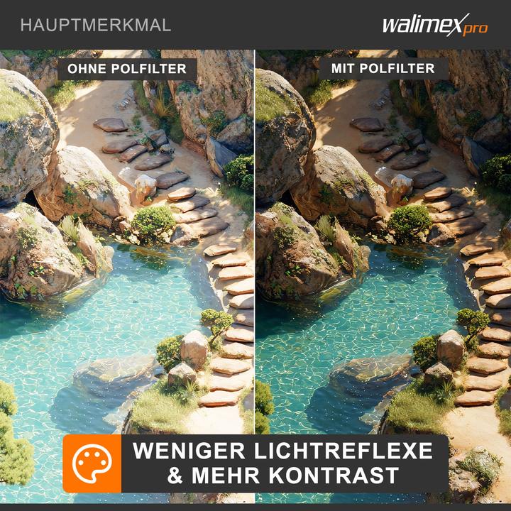 Actual product image Walimex Slim Circular Polarizing Filter (72 mm, Polarizing filter, 72 mm)