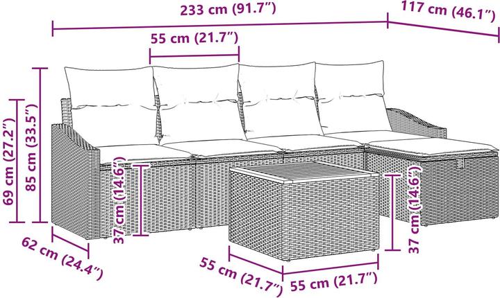 Produktbild vidaXL Gartensofa-set