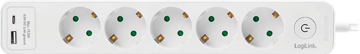 Produktbild LogiLink LPS280U (5x, CEE 7/3, 1.50 m)