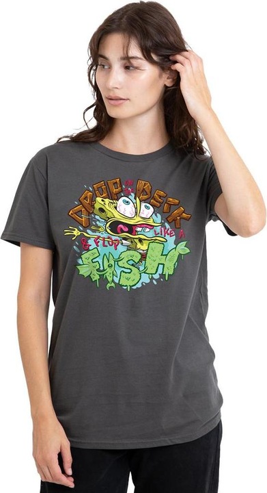 Actual product image Spongebob Squarepants Unisex Adult Drop And Flop T-Shirt (S)