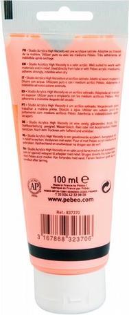 Actual product image Pebeo Studio Acrylics Fine Acrylic (Fluorescent Orange, 100 ml)