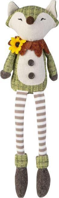 MICA Living Kantenhocker Fuchs - orange/grün - ca. 8 x 6 x 32 cm - 1 Stück