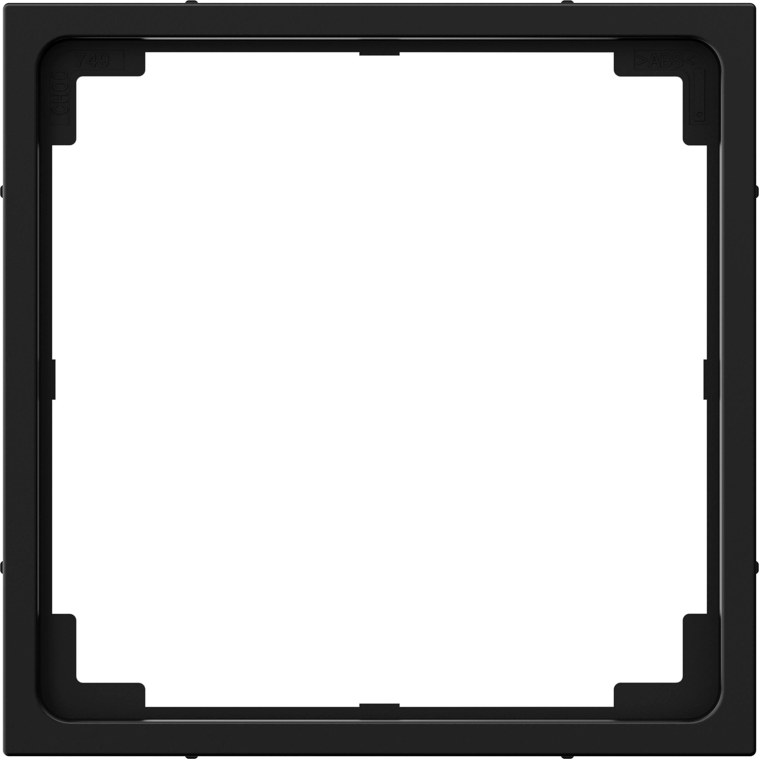 Legrand SEANO Zwischenring für den Einbau von Einsätzen 50 x 50 mm mit Abdeckung 50 x 50 mm, Taster + Schalter, Schwarz