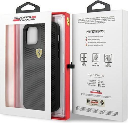 Produktbild Ferrari FESPEHCP12LBK iPhone 12 Pro Max 6,7" czarny/black hardcase On Track Perforated (Apple iPhone 12 Pro Max)