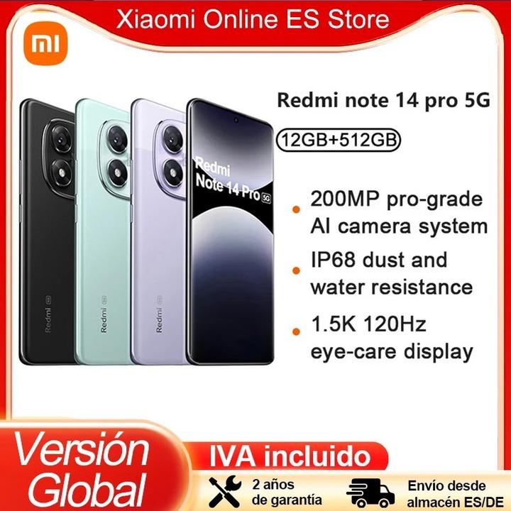 Immagine prodotto Xiaomi Redmi Note 14 Pro 5G (512 GB, Coral Green, 6.67", Doppia SIM, 5G)