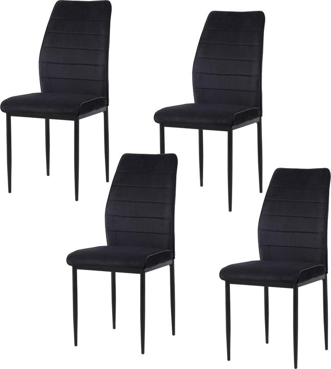 Immagine prodotto HTI-Living Esszimmerstuhl Madison Samt Schwarz 4er-Set